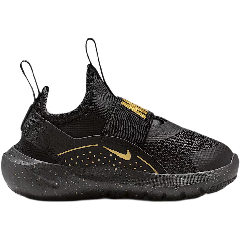 Nike Flex Runner 4 Low Top Toddler Shoes Black Gold Infant And Toddler IM6738-001