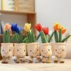 Simulation Plant Doll Daffodil Tulip Fun Potted Series Plush Toy Decorative Ornaments
