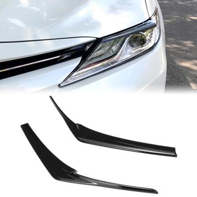Headlight Eyebrow Eye Lid Headlamp Eyelids Cover Stcker Trim For Toyota Camry LE XLE SE XSE 2018    Car