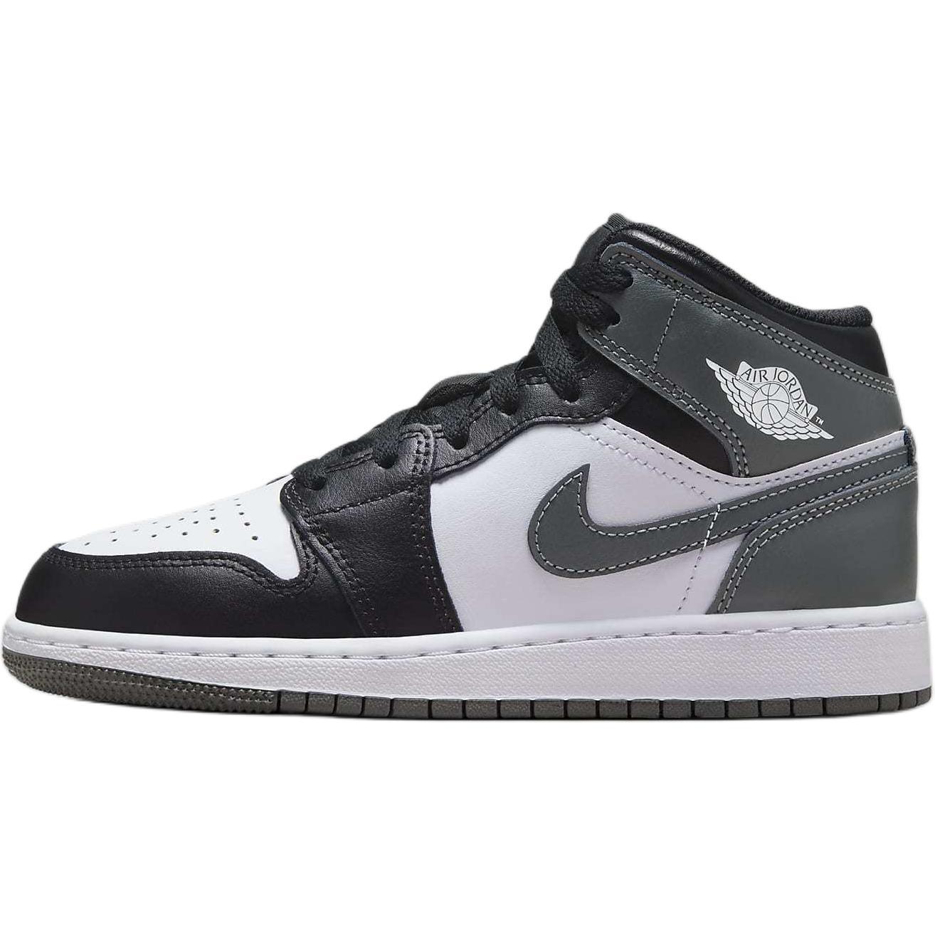 (GS) Air Jordan 1 Mid Black White Iron Grey Kids DQ8423-001 EU 37.5