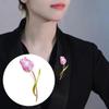 Elegant Tulip Flower Brooch Pins Flower Corsage Scarf Pins Clothing Bouquet Brooches Jewelry Accessories