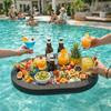 Multi-Hole Swimming Pool Floating Tray Waterproof Pool Drink Float Drink Floating Tray  Resort