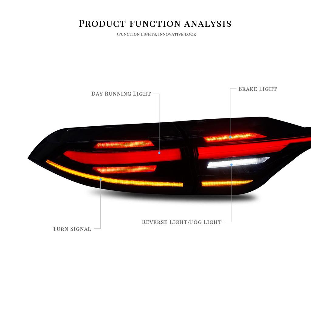 HCMOTIONZ RGB Tail Light Assembly for 2019-2024 Toyota Corolla with Porsche Design