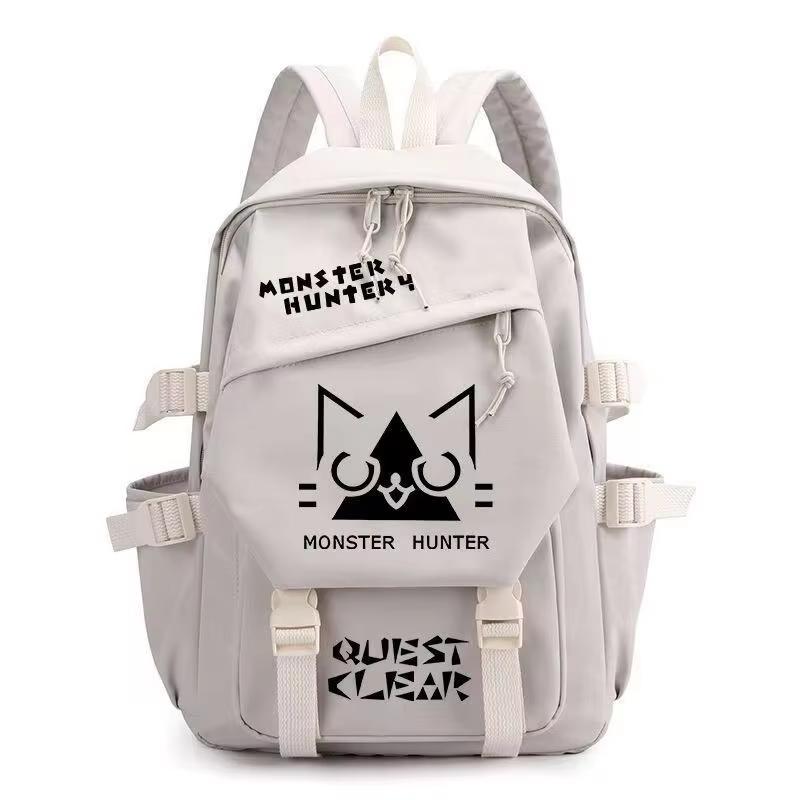 Wersja Q Monster Hunter Mężczyźni Kobiety Plecak Długi Miecz Felyne Diablos Rathalos Kreskówka Uczeń Plecak Szkolny Japońska Anime Plecak na co dzień