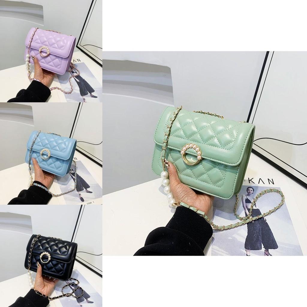 Trendy Street Style Chain Shoulder Bag Elegant Pu Leather Crossbody Purse For Women
