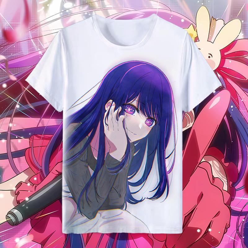 Oshi No Ko Anime Manga Stampa 3D T-Shirt Uomo Donna Moda Streetwear T-Shirt Oversize a Manica Corta Magliette Maschili Top Abbigliamento Uomo