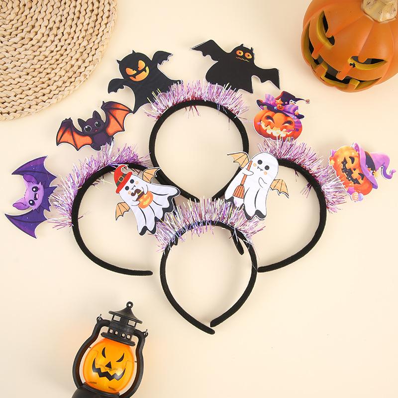 Halloween Funny Props - Headbands, Pumpkins, Ghostly Costumes, Halloween Decorations, Haunted House Party Headwear, Hair Bands