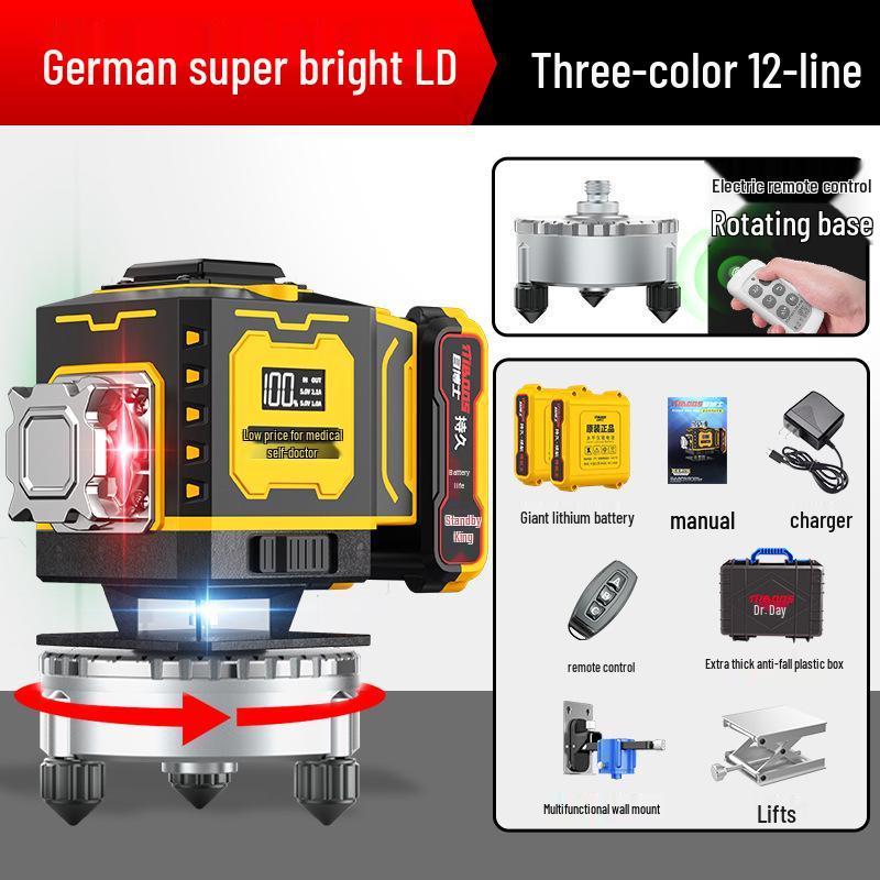High-Precision Outdoor Laser Infrared Level with Auto Line Drawing & Water Gauge