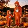 Kids Flannel Pajama Set with Halloween Print - Cozy Loungewear for Children