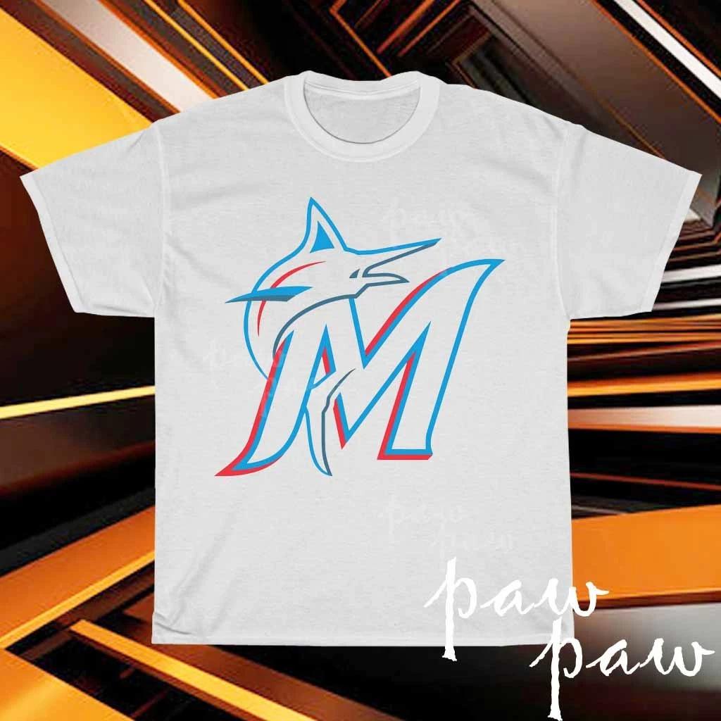 

Miami Marlin Baseball Team Logo American T-Shirt Funny Size S to 5XL 3XL