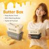 PP Butter Dish with Lid & Spreader Airtight Butter Keeper for Fridge Modern Kitchen Storage Container for Butter, Cream Cheese