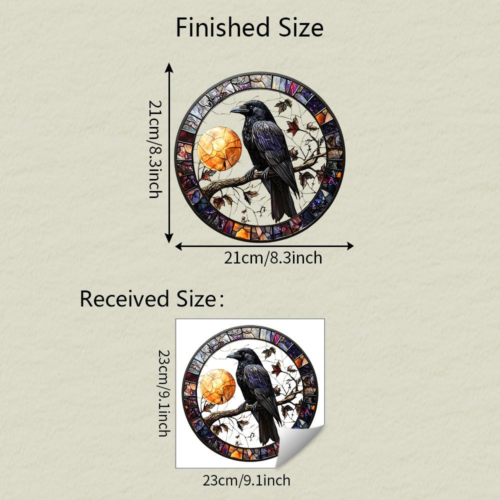 Halloween Crow Glass Window Home Beautification Decoration Static Window Stickers