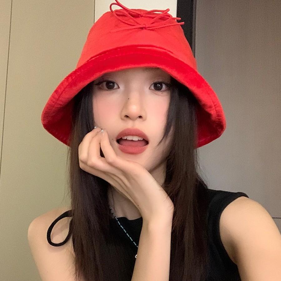 Trendy 2024 New Summer Bowknot Fisherman Hat For Women Lightweight And Uv Shielding