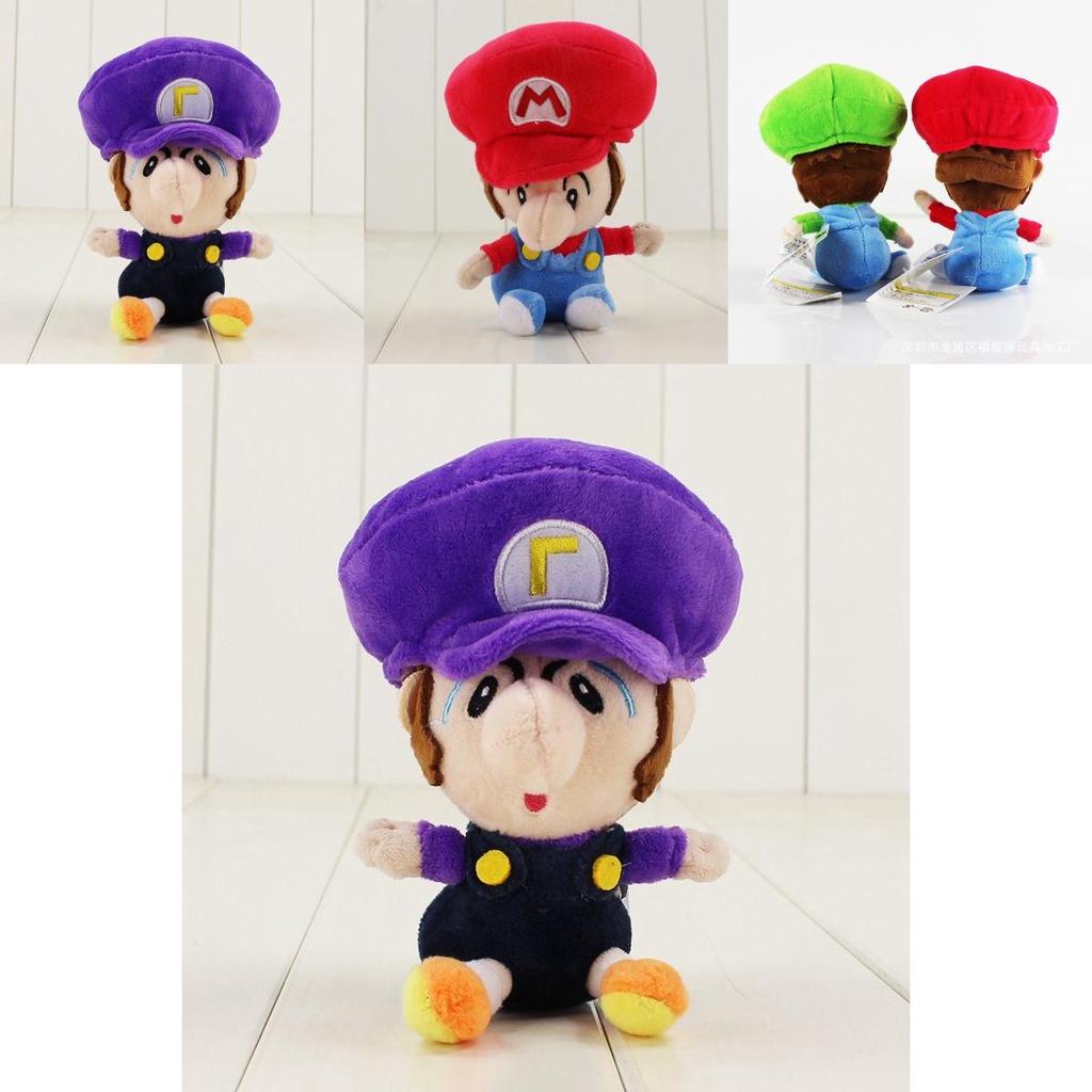 Adorable Super Mario Bros Baby Mario Luigi Plush Toy Stuffed Doll 6.7" Gift