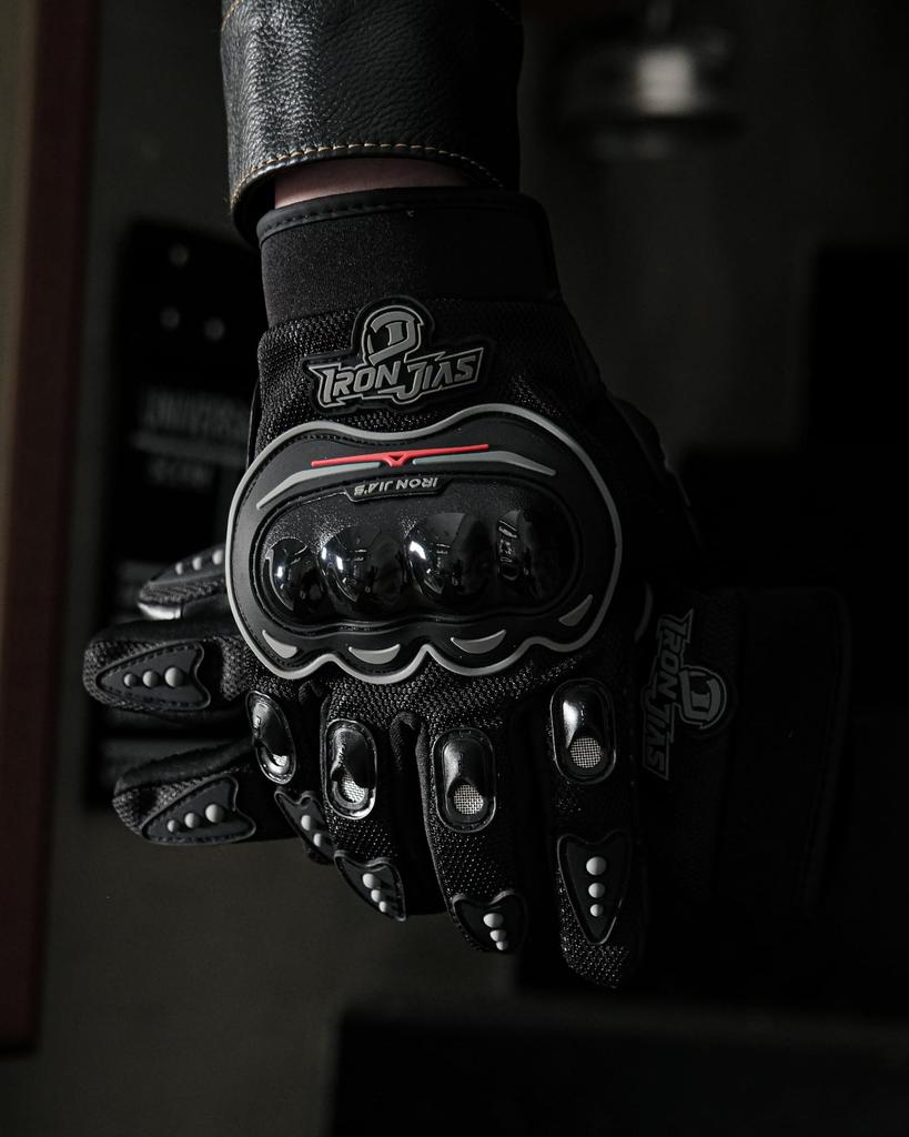 Iron Jia's Fietshandschoenen, Motorhandschoenen, Smartphone-compatibel, Touchscreen-compatibel, Antislip, voor de zomer, Anti-vibratie, Ademend, Duurzaam