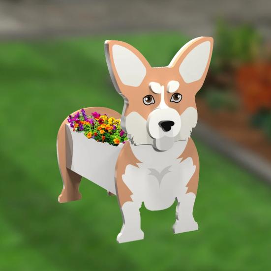 Blumentopf, niedlicher Blumentopf in Hundeform, vielseitiger Pflanzenhalter für Garten, Zuhause, Outdoor-Dekorationen