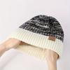 1PC Unisex Fleece Warm Knitted Wool Cap - Winter Ear Protection Design, 100% Polyester, Machine Washable