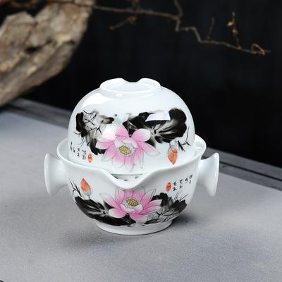 Kinesiskt landskapsmåleri rese-teset Inkluderar 1 Kanna 1 Kopp, Vacker och enkel tekanna, kung fu teset elegant gaiwan