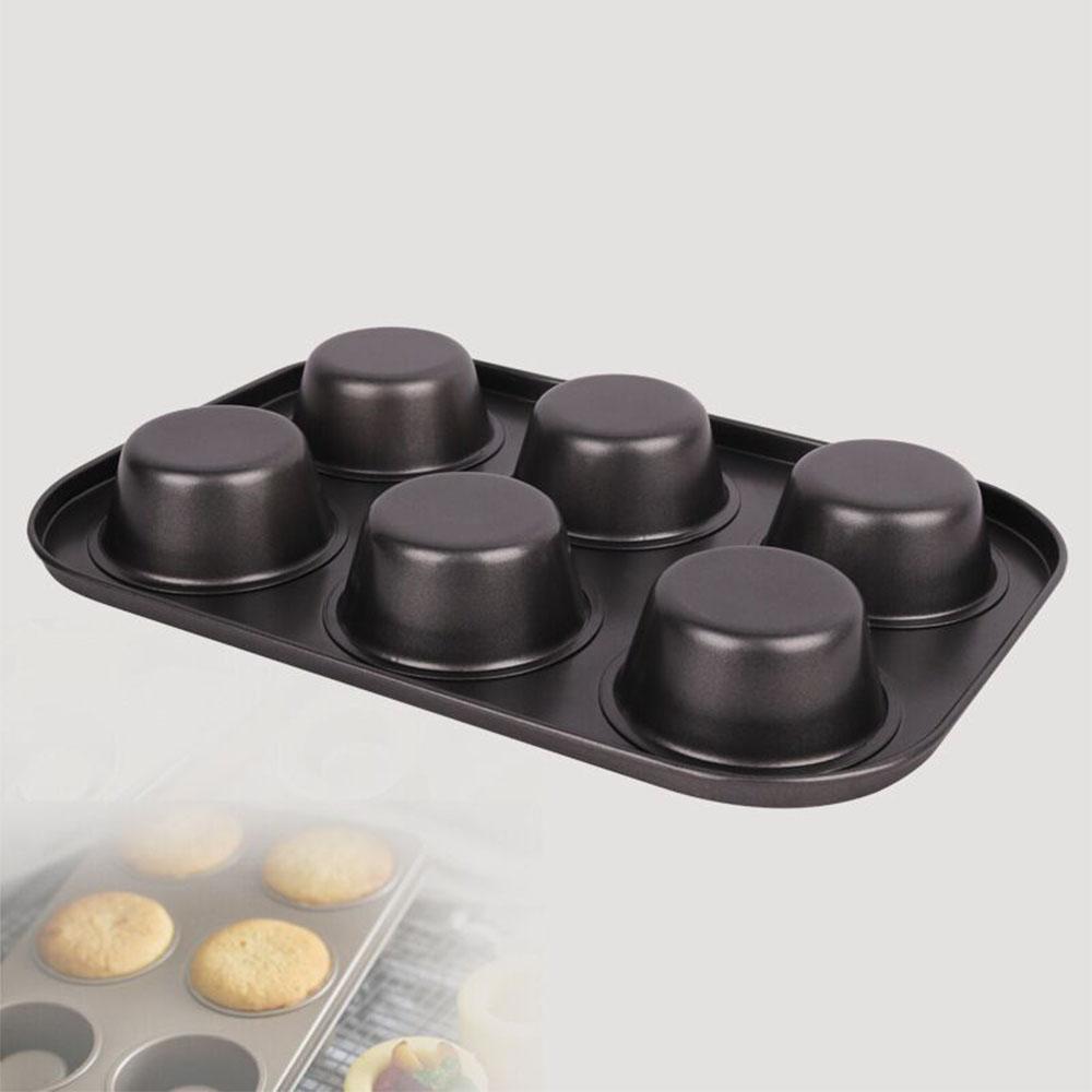 Nonstick 6-Cup Muffin Pan - Cupcake Mold Baking Tool