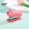 Functional Stapler for Receipts And Crafts Mini Cartoon Stapler, Cute Pig Shape, Portable Lightweight PVC Back to School Shell Binding Tool, Handheld