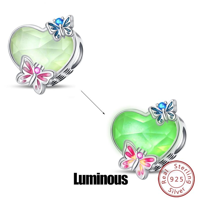 Elegant S925 Silver Butterfly & Dragonfly Multicolor Charms Beads Pendant 3mm DIY Fine Jewelry Making Accessories Gifts