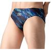 Li-Ning Breathable Quick-Dry Logo Print Triangle Swim Trunks Men swimwear Black Blue LSKV387-1