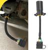 Trailer Plug Adapter, 7-Pin to 4-Pin with Waterproof Cap, 7 Way Round Plug Blade Connector Converts to 4 Way Flat Female Socket