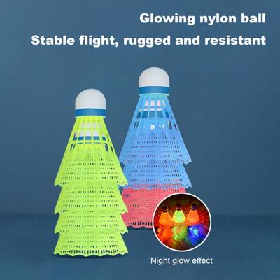 3/4 /8 Pcs LED Badminton Shuttlecocks Long-lasting Night Visible Nylon Glowing Shuttlecocks Windproof Lighting Badminton for Night Play