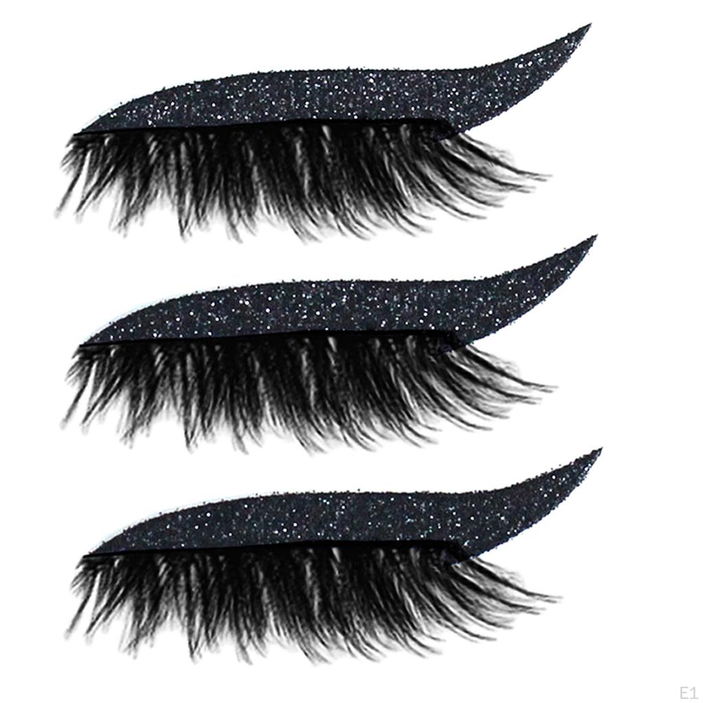 Buy Reusable Eyeliner Eyelash Stickers Self Adhesive Makeup Tools Black at affordable prices