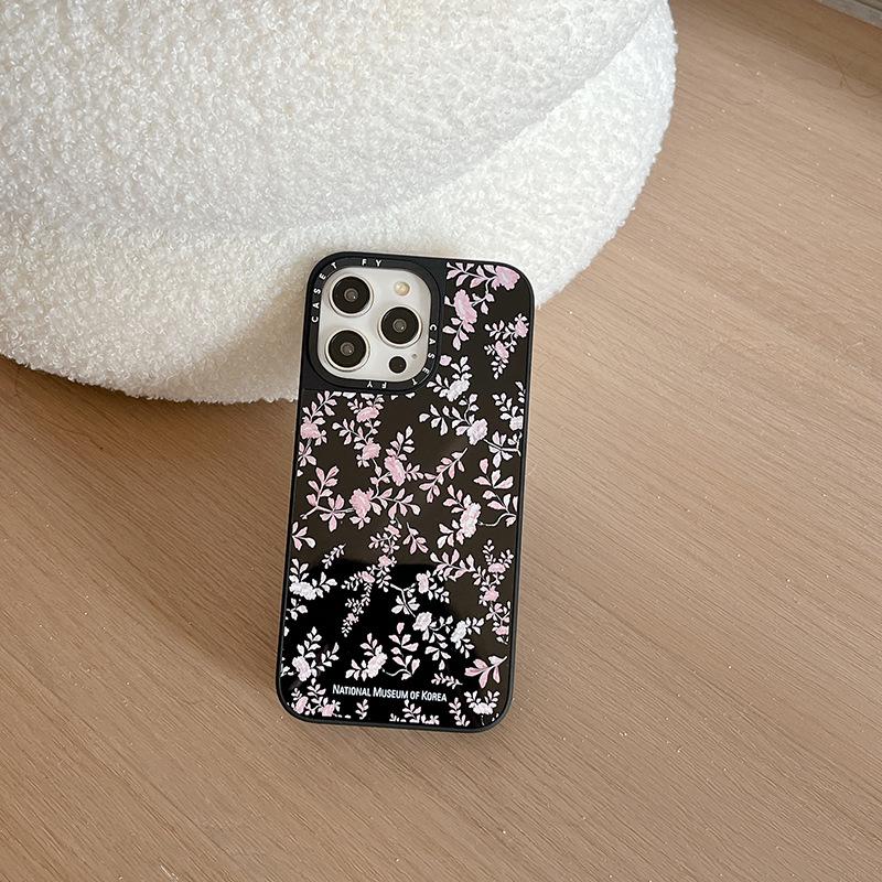 

Ретро Цветочный Чехол для Телефона для iPhone 15 Pro Max/14 Pro/13/12/11 - Трендовый Зеркальный Дизайн iPhone 17 Pro