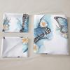 King Size Butterfly Bedding Set Blue Purple Butterflies Printed Comforter Cover For Girls Kids Teens - Complete Bedding Set