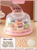 Reusable Transparent Cake Box Handheld Baking Preservation Base Tray for 6 Inch 8 Inch Cakes DIY Baking Tools Kitchen Supplies