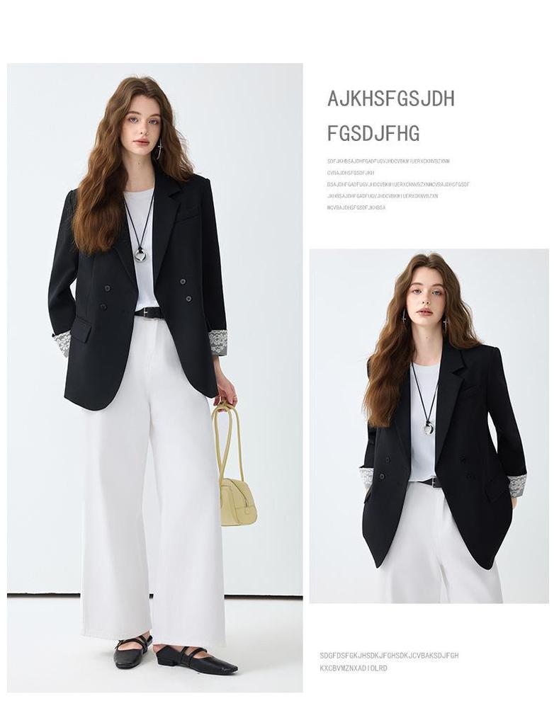 2025 Women's Korean Style High-End Long Sleeve Suit Jacket