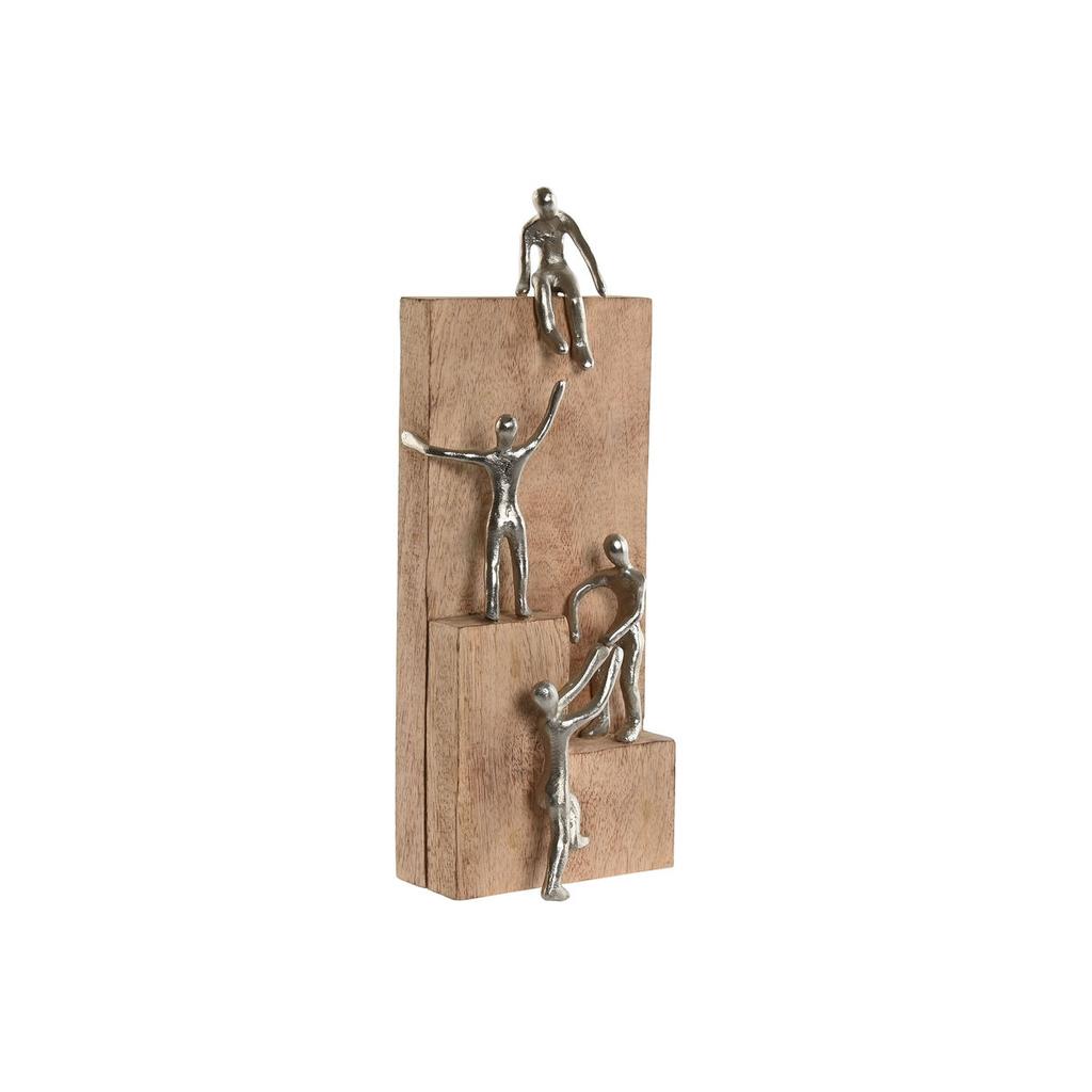 Decorative Figure Home ESPRIT Brown Silver Natural 15 X 10 X 39 Cm