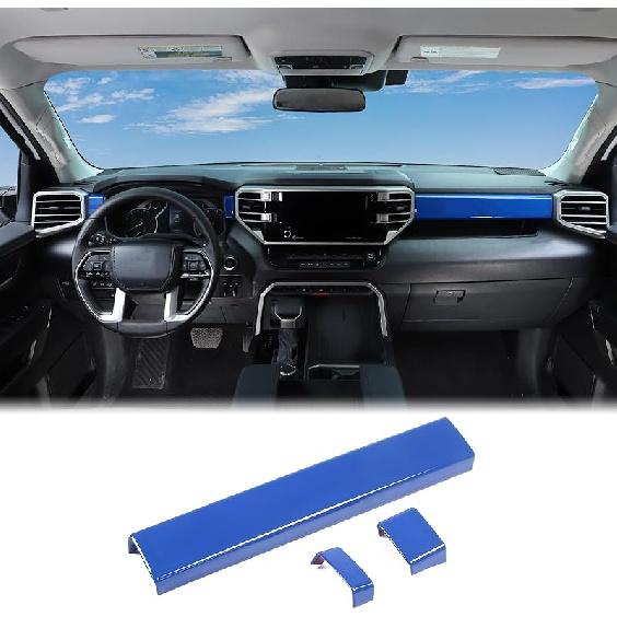 Car Center Control Panel Dashboard Strips Trim Compatible with Toyota Tundra/Sequoia 2022-2024 Center Console Molding Panel Cover Dashboard Central