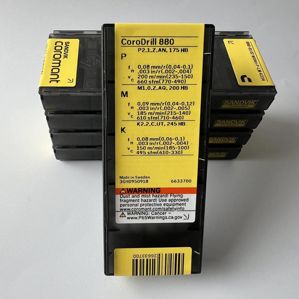 Sandvik / 880-0102W04H-P-LM 4334 / Industrial Indexable Carbide Inserts 10 Pcs