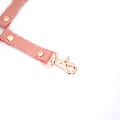 SM Goods Luxury Genuine Leather Restraint Hogtie Cross Leather Liebe Seele (Pink)