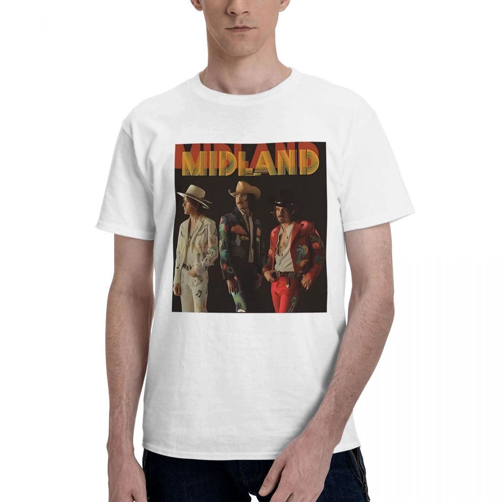 Midland Band 100 Cotton Casual Breathable Confortable Cute Designer Clothes Men Graphic Tee