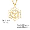  Hexagram Merkaba Stars Pendant Necklaces Flower of Life Yoga Jewish Mystical Symbol Necklace Protection Kabbalah Jewelry