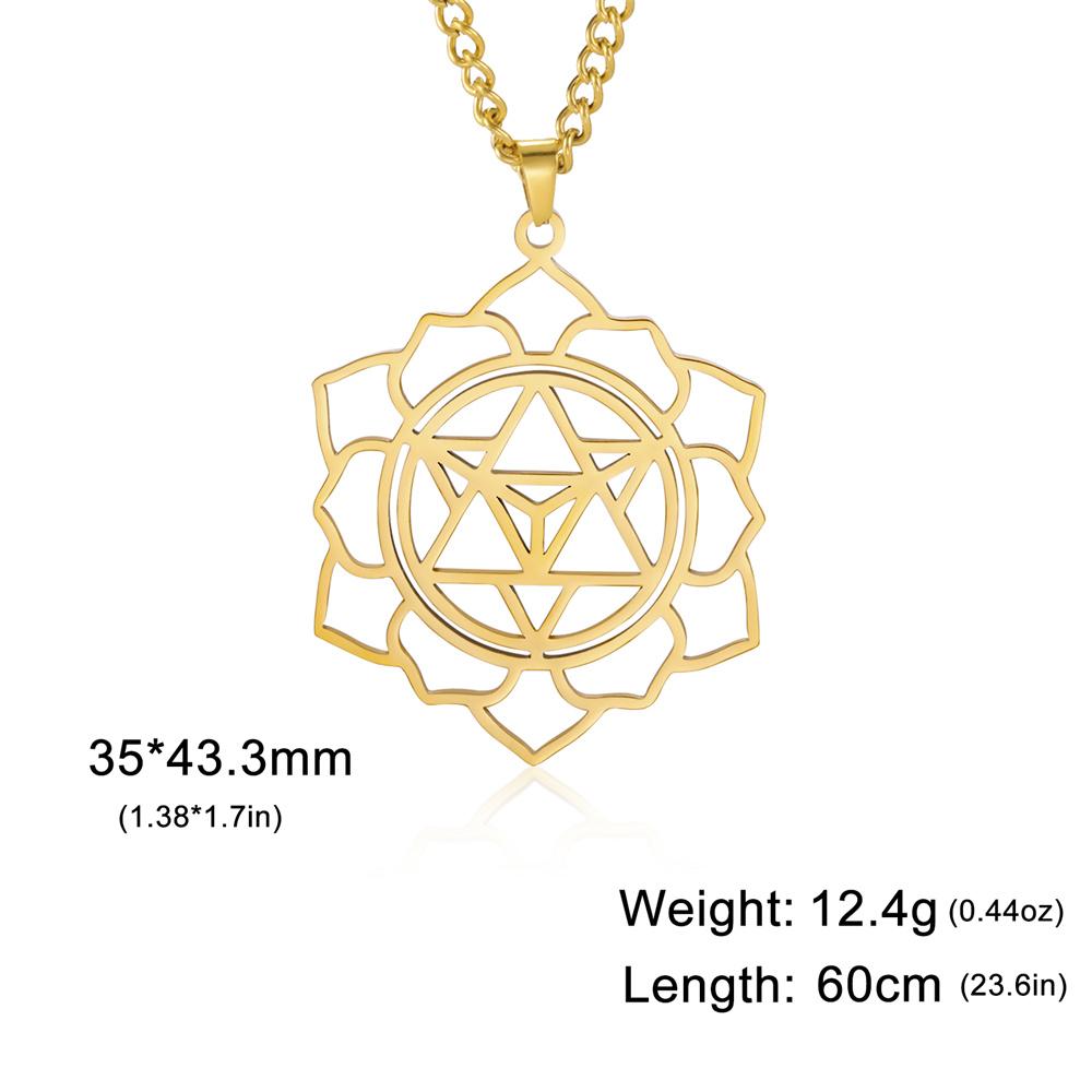  Hexagram Merkaba Stars Pendant Necklaces Flower of Life Yoga Jewish Mystical Symbol Necklace Protection Kabbalah Jewelry