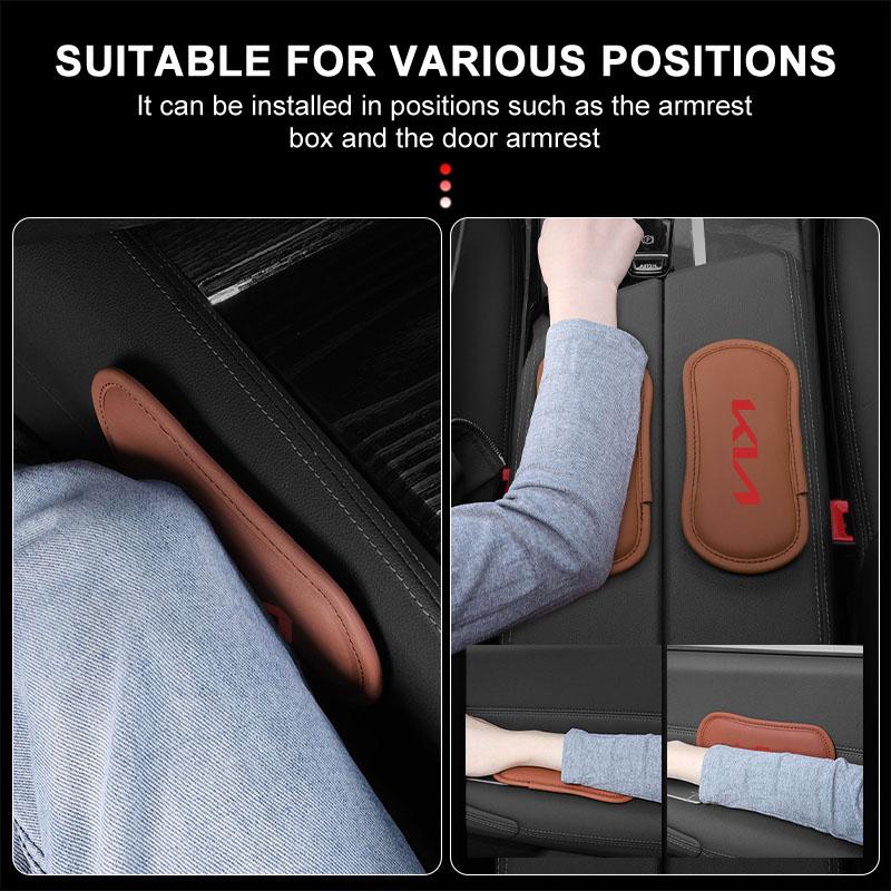 Car Interior Leg Knee Rest Pads Leather Cushion Car Styling For Kia Rio 3 K2 Ceed Cerato K3 Sportage 4 Picanto K5 Optima Sorento Forte Stinger