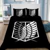 Fashion Anime A-Attack On Titan Duvet Cover Pillowcase Bedding Set Adult Boy Girl Bedroom Decoration Children Single Double Size
