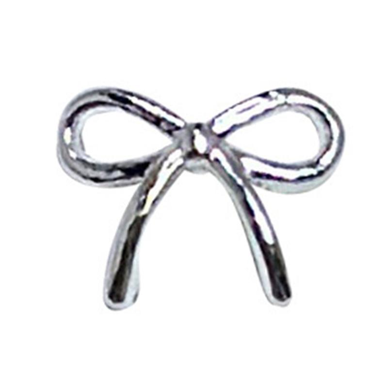 10pcs Delicate Alloy Bow Nail Gems for Stylish and Cute Nail Decorations for Women Girls