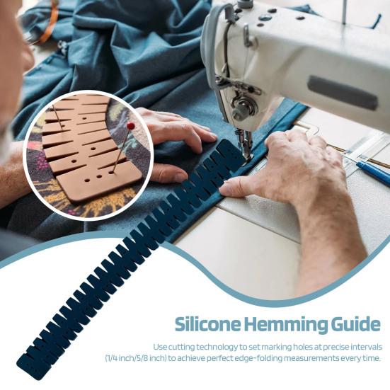 Silikon Flexibler Heißsaumformer Hitzebeständig Gerade Gebogene Säume Bügeln Professionelle Nähhilfe Heißsaum-Presswerkzeuge mit Markierungslöchern