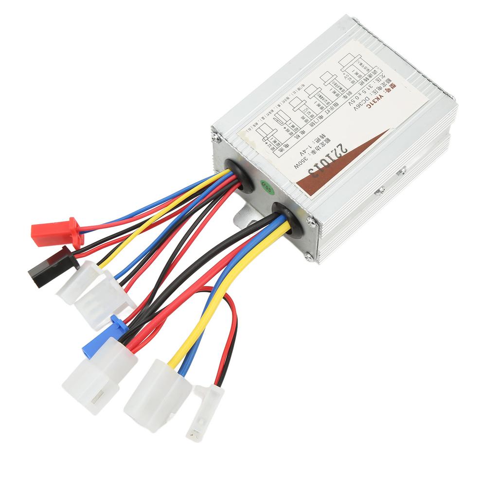 Bürstenmotor Drehzahlregler 350W Stabile Empfindliche Steuerung Mehrfache Schutzvorrichtungen Elektrofahrrad Roller Controller 36V