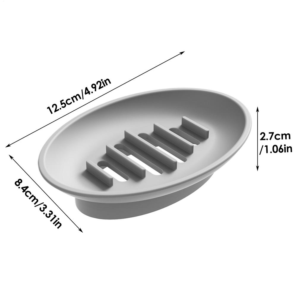 Soap Dish with drainage Sink Bar Soap Dish Holder Tray Silicone Self-Draining Storage Box Small Storage Container Organizer