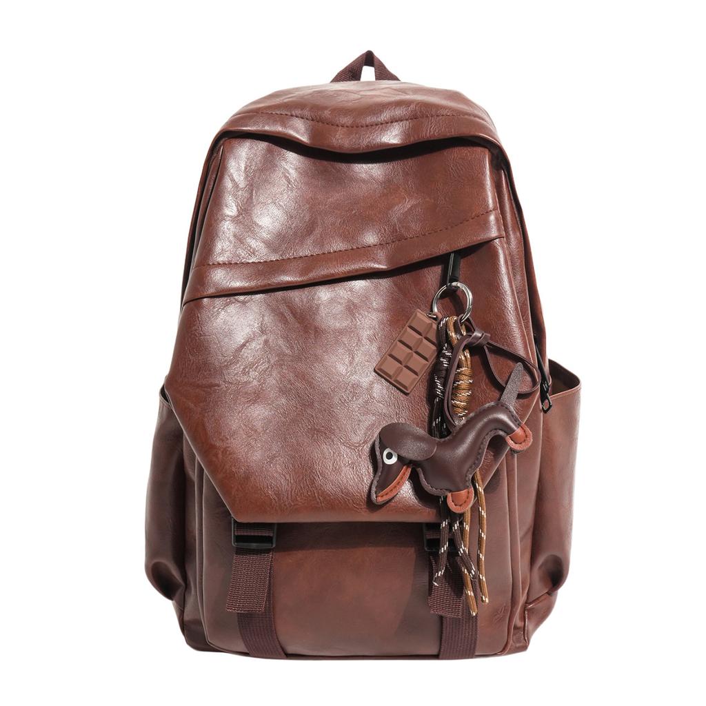 Schoolbag Casual Backpack 1011 Large Capacity Leather Backpack Trend Travel College Student School Bag Ladies Computer Bag
