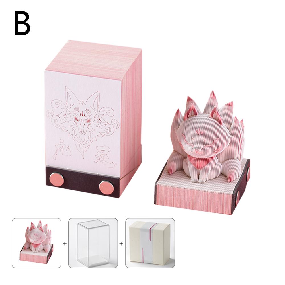 

3D Memo Pad Cute Bunny Dragons Desk Decor DIY Paper Notes Notepad For Living Room For Kids Friends Birthday Gifts Ornaments Home