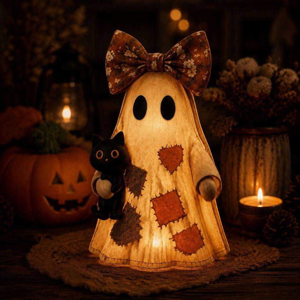 Kürbis Geist Halloween Dekoration Harz Kunstwerk für Party und Geschenk