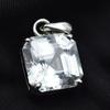 Sapphire 25 Ct Silver White Square Cut Natural Pendant Loose Gemstone CERTIFIED AR-3645-Sa